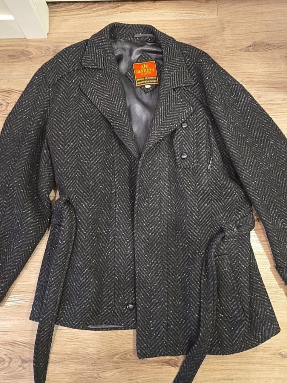 BENTLEY’S OF LONDON Vintage Peacoat Sz LT Wool Jacket
